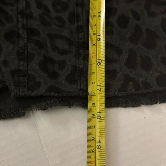 Women's Small Leopard/Animal Print Denim Jacket Black/Gray Crop Altar’d State - Picture 11 of 11